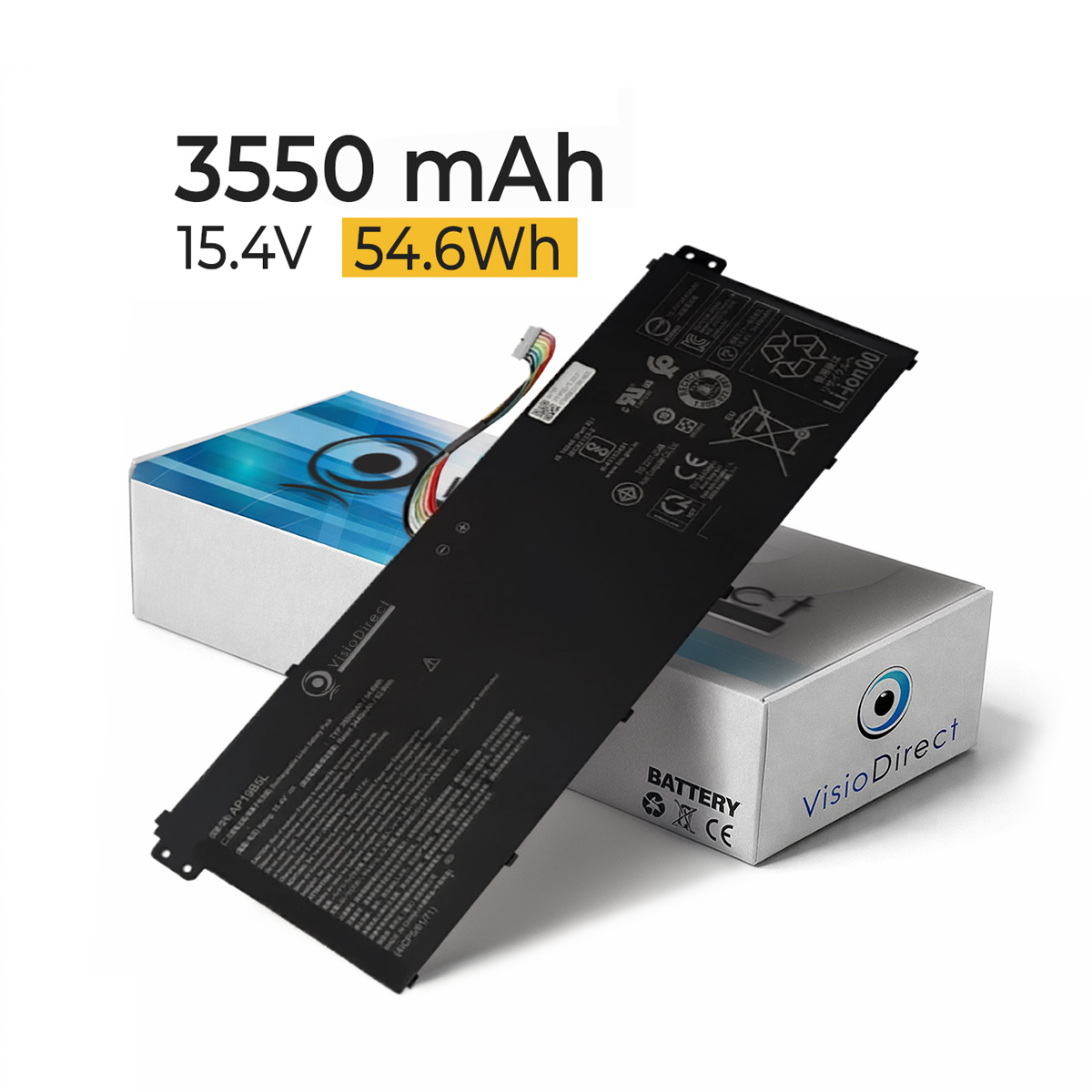 3550mAh Batterie compatible av...