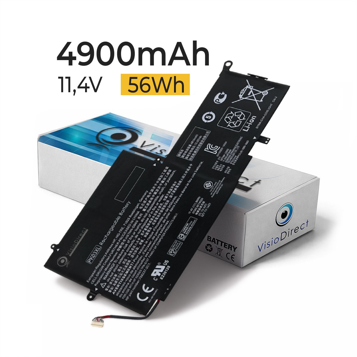 4900mAh Batterie pour HP SPECT...