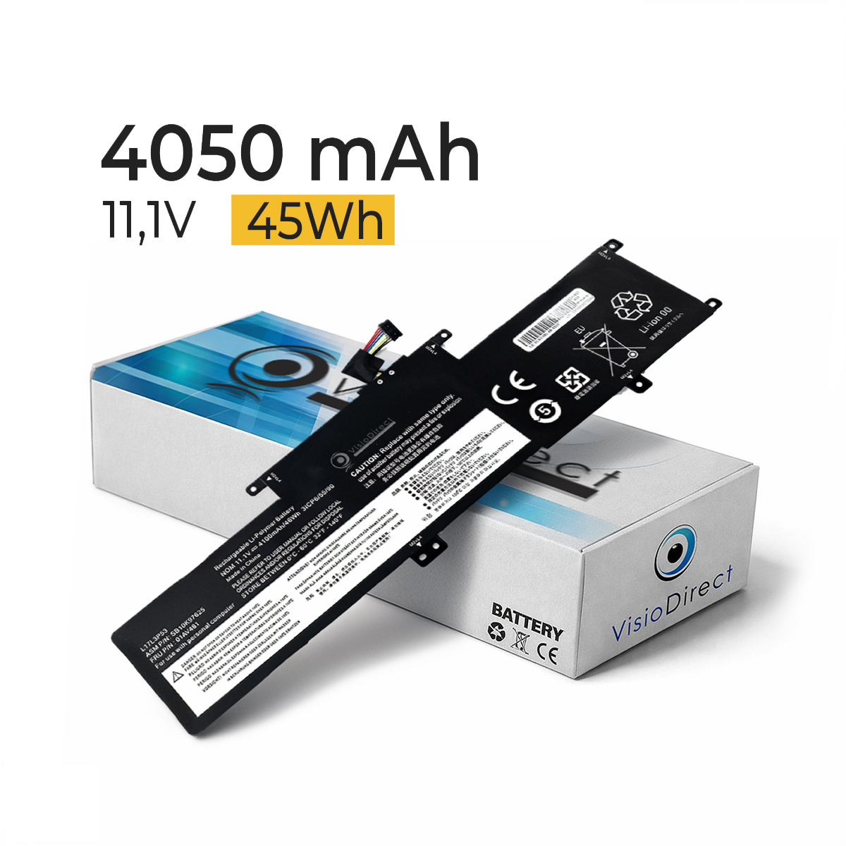 4050mAh Batterie compatible av...